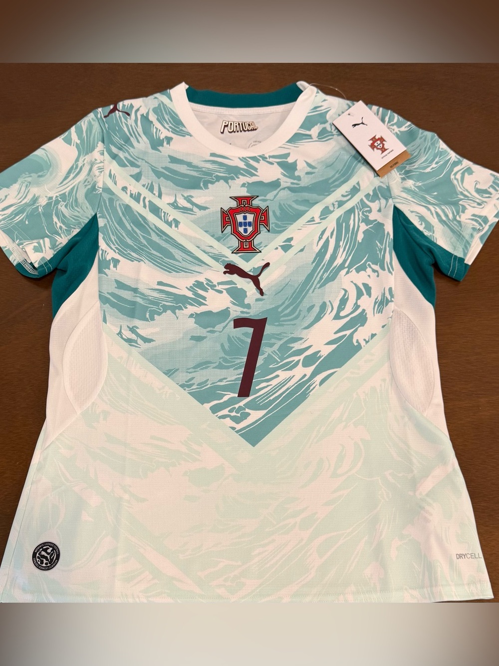 Puma World Cup Portugal Ronaldo (short-sleeve) Teal Soccer Jersey (NEW, W/ TAGS)